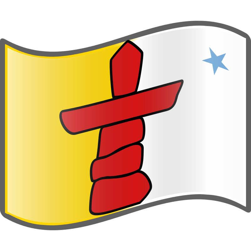 Flag of Nunavut, Wikimedia Commons. CC License.
